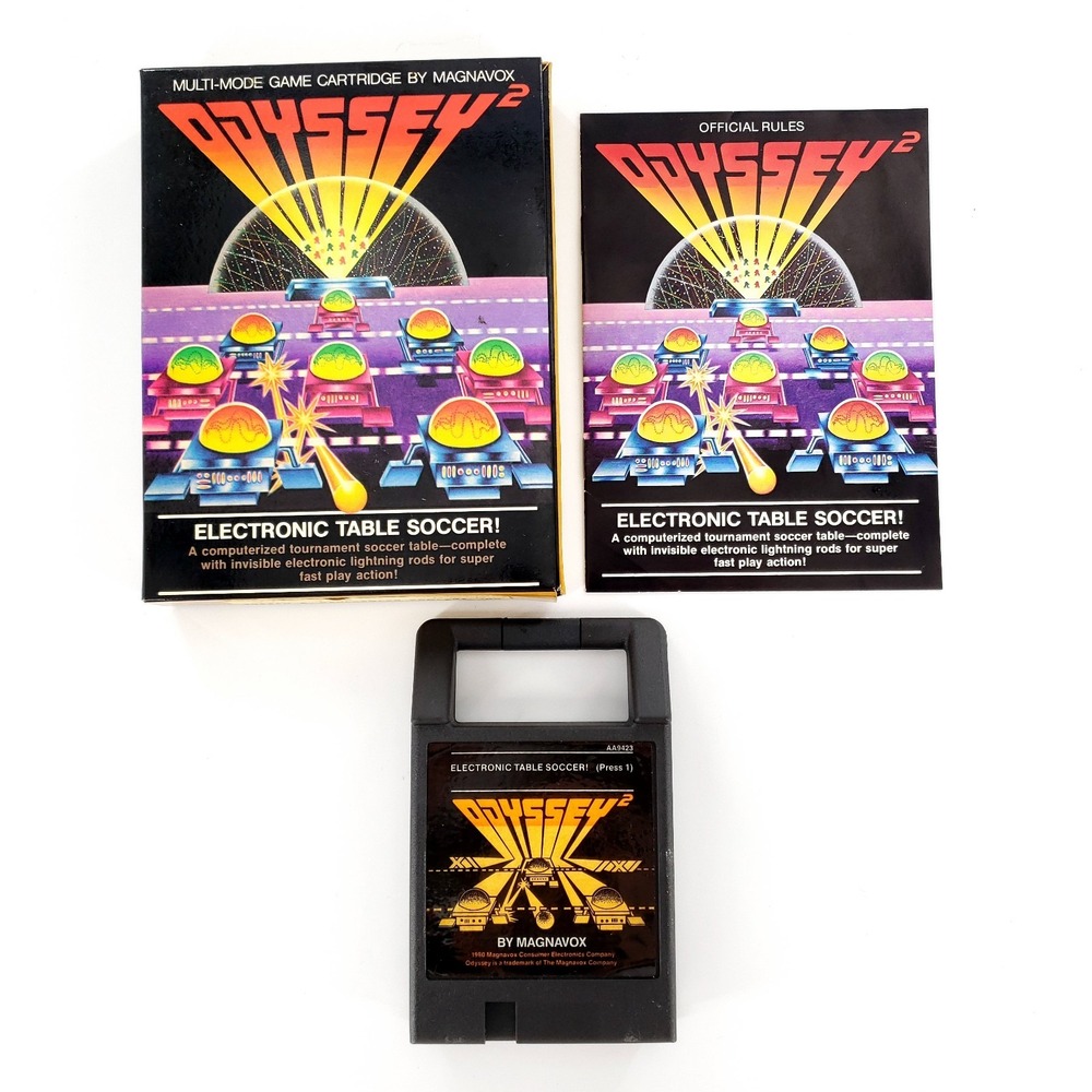 Electronic Table Soccer! (Magnavox Odyssey 2, 1980) Complete In Box Tested Works